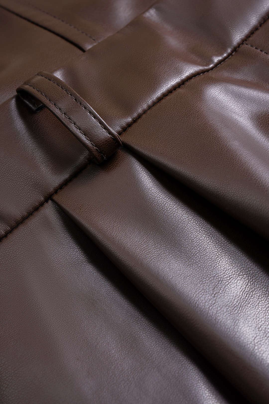 Faux Leather Ruched Strapless Jumpsuit - Image 3