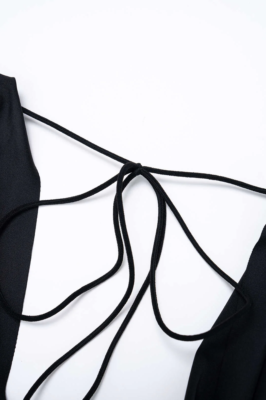 Twist Knot V-Neck Ruched Long Sleeve Jumpsuit - Image 4