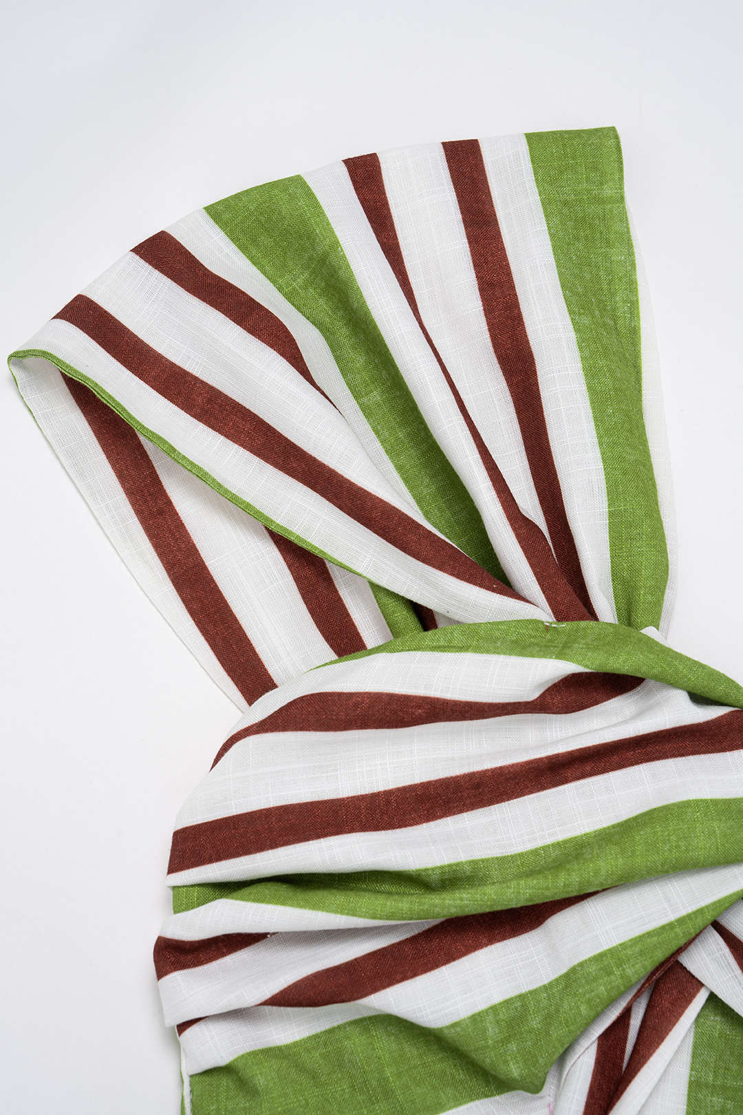 Stripes Print One Shoulder Knotted Ruched Sleeveless Jumpsuit - Image 4