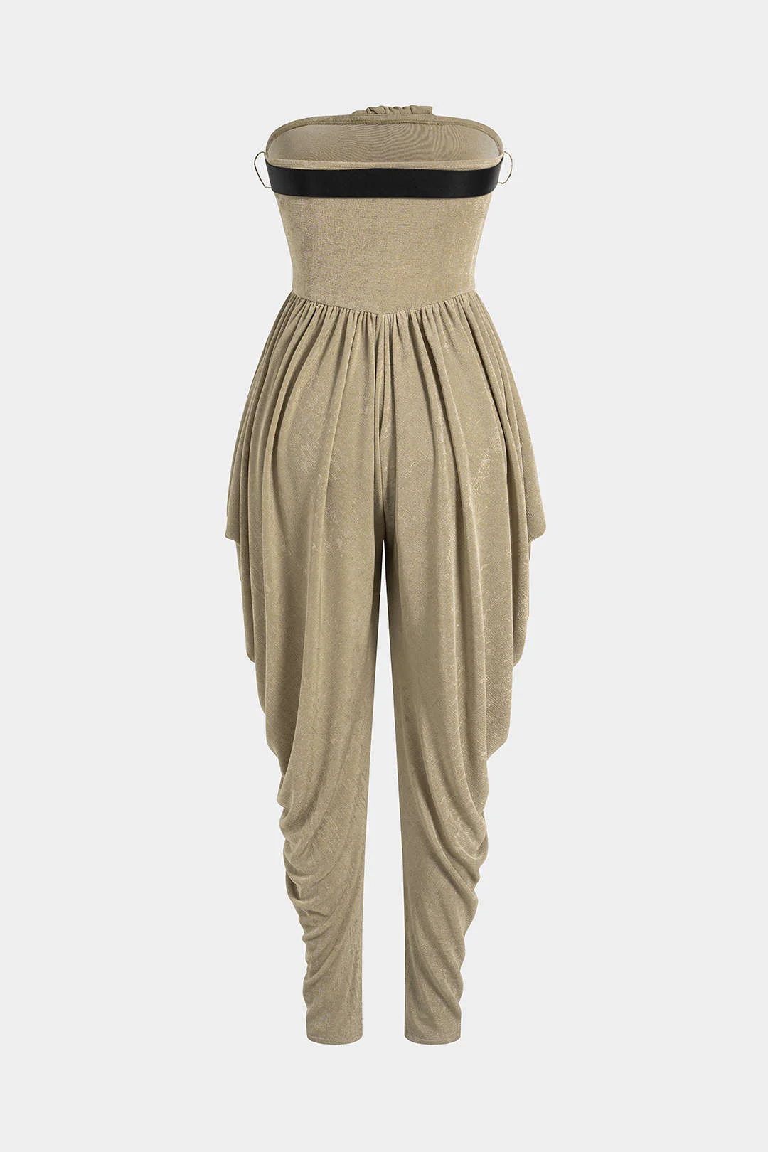 Ruched Strapless Sleeveless Tie-Up Jumpsuit - Image 2