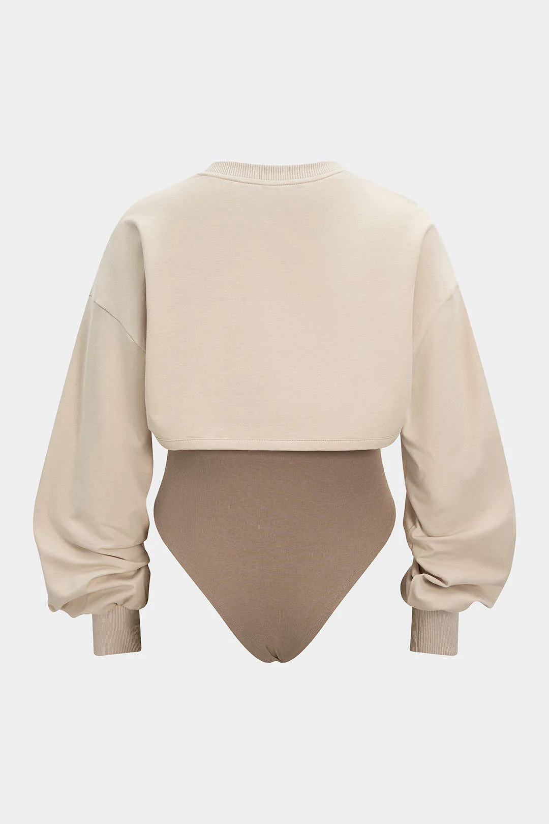 Plus Size Asymmetrical Cut Out Long Sleeve Bodysuit - Image 2