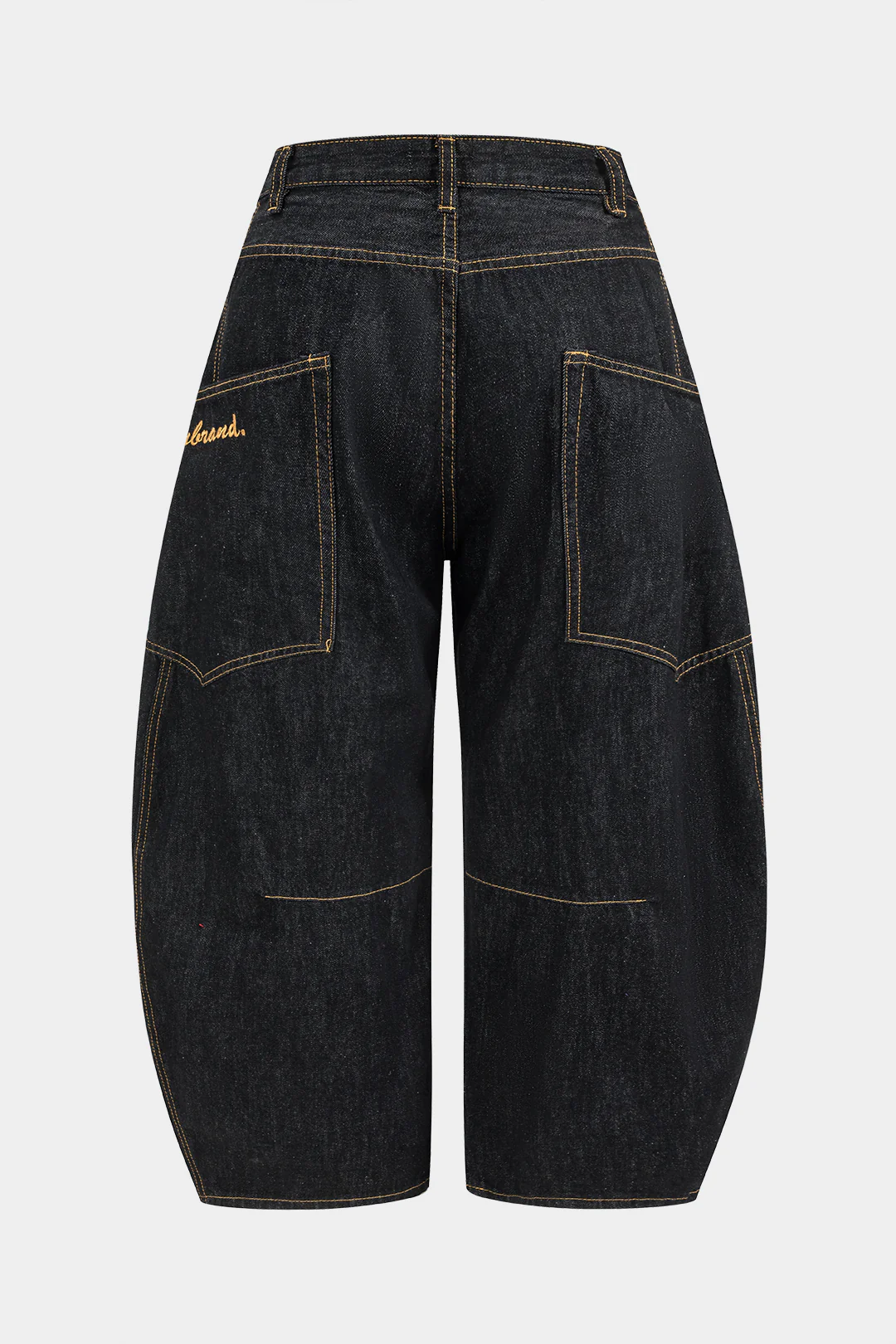 Plus Size Denim Zipper Barrel Jeans - Image 2