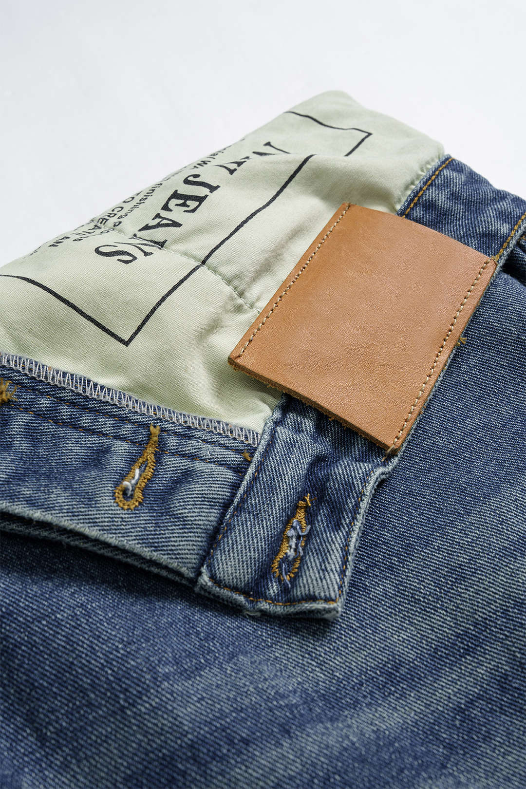 Plus Size Denim Asymmetrical High Waist Jeans - Image 3