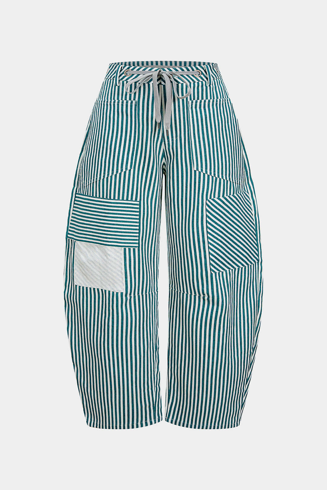 Plus Size Drawstring Pocket Low Waist Jeans
