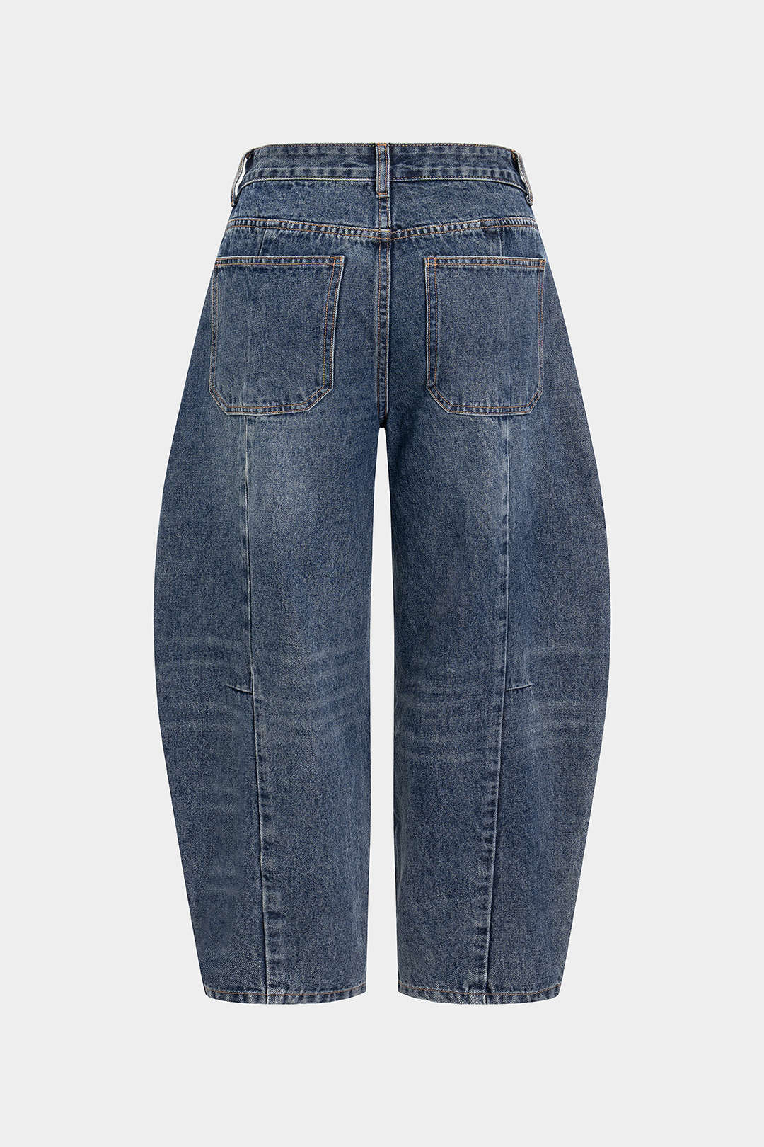 Plus Size Denim Contrast Pocket Jeans - Image 2