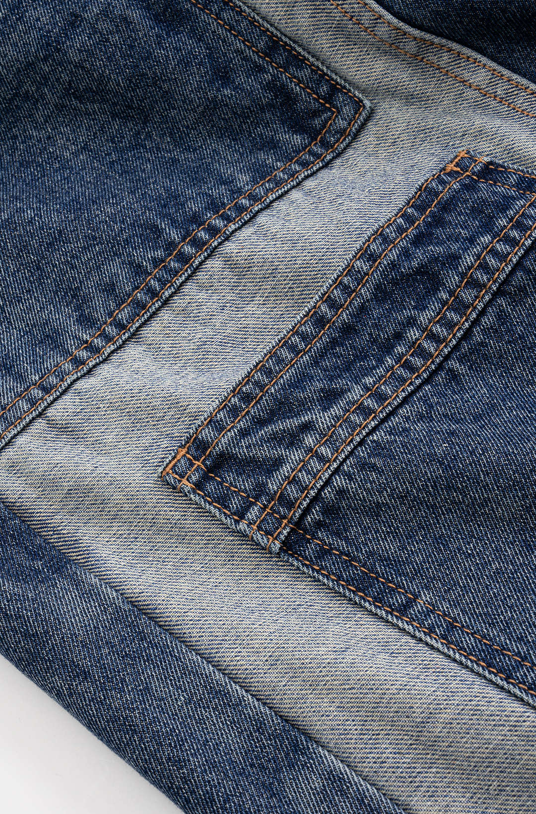 Plus Size Denim Contrast Pocket Jeans - Image 3