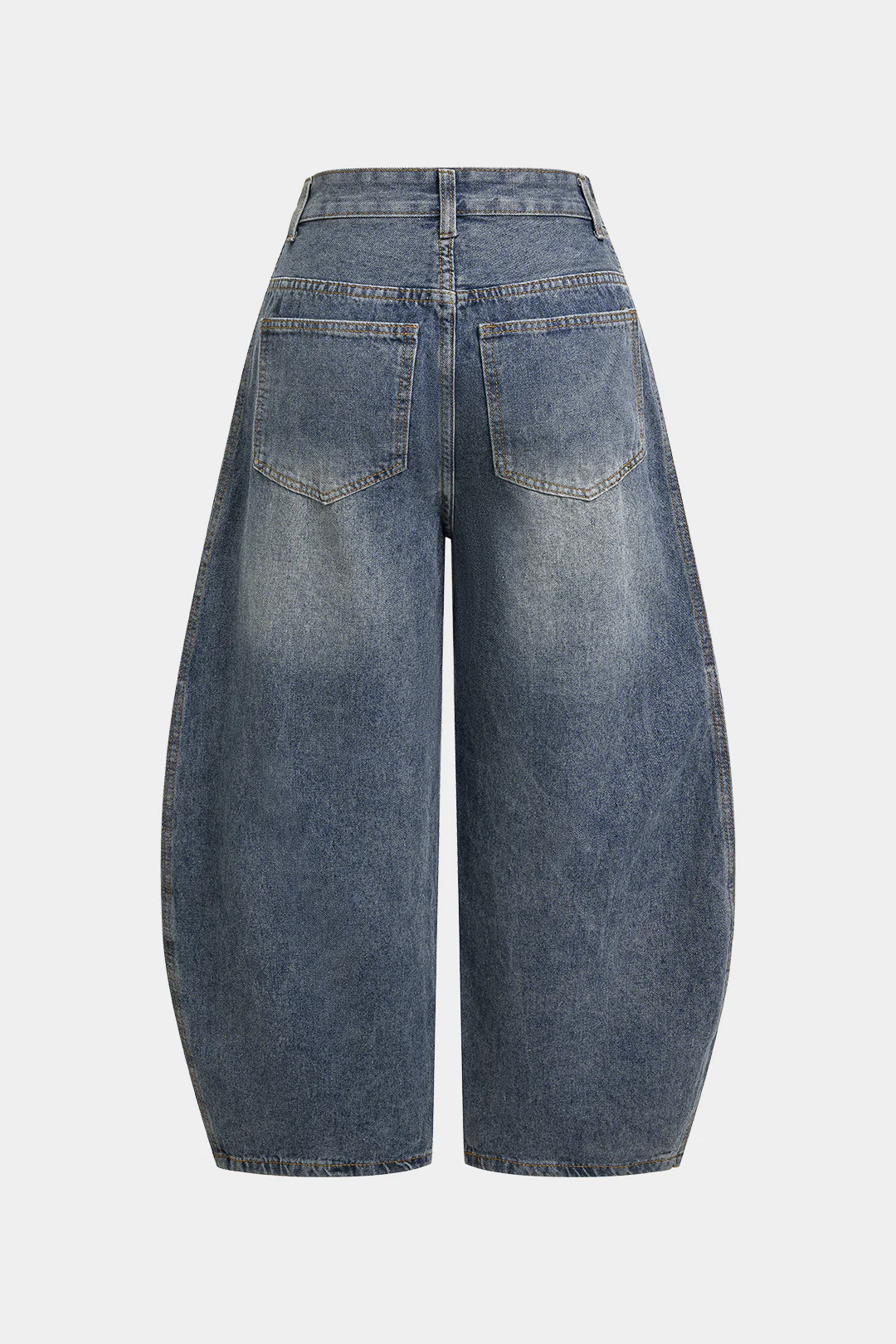 Plus Size Denim Striped Wide Leg Jeans - Image 2
