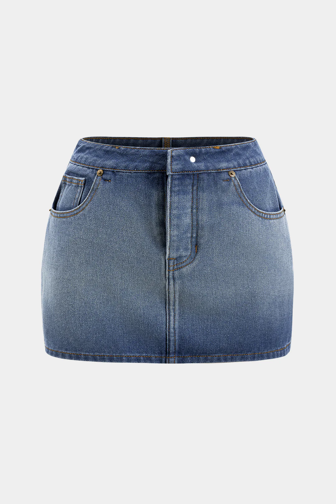 Plus Size Denim Pocket Skirt - Image 3