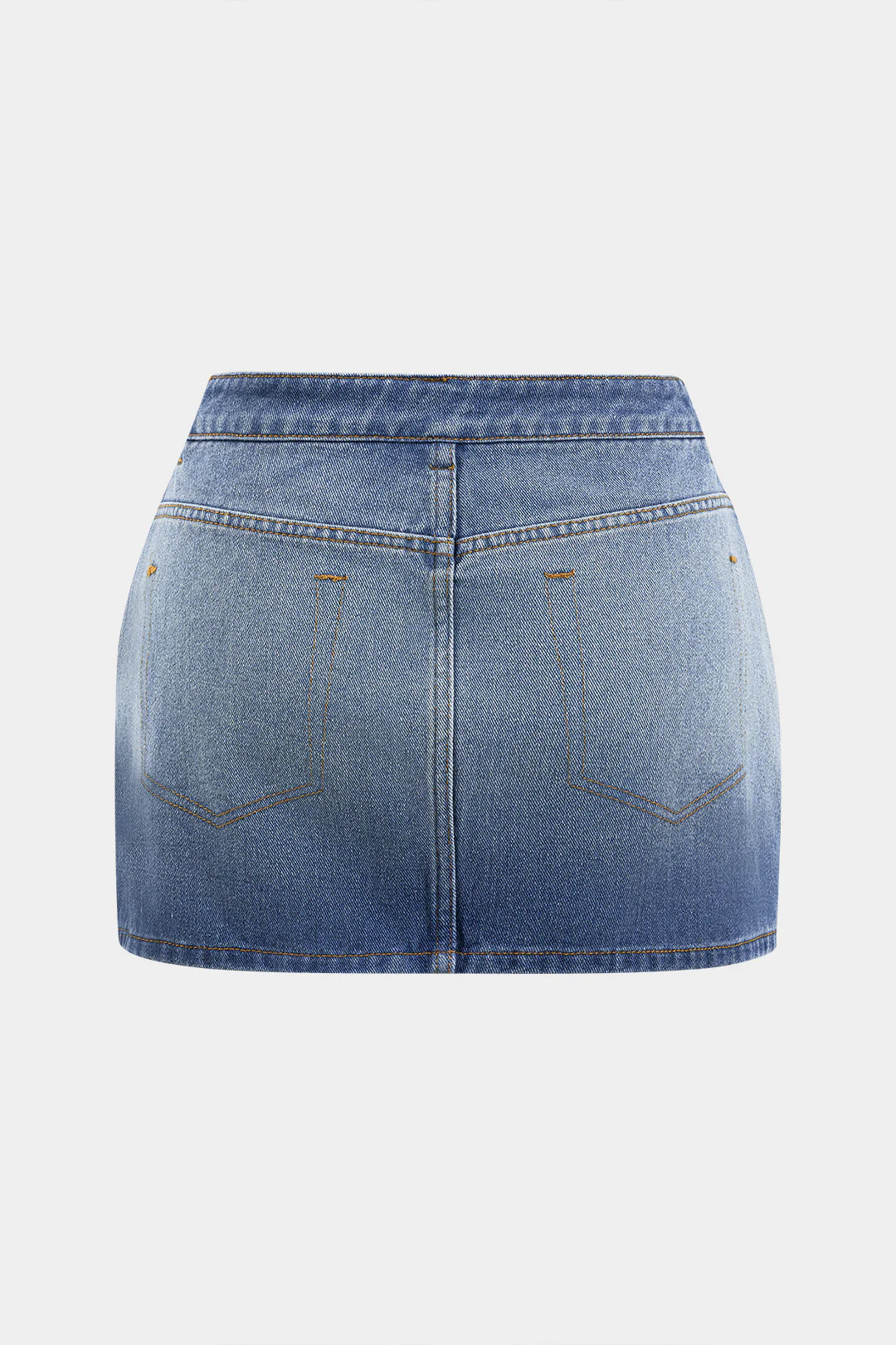 Plus Size Denim Pocket Skirt - Image 4