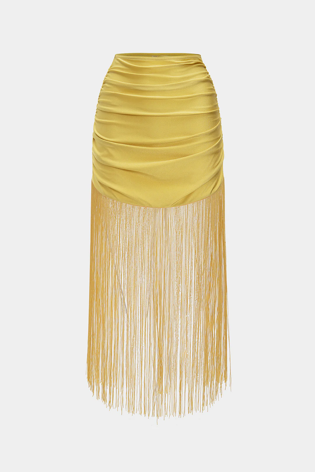 Ruched Fringe High Waist Bikini Bottom - Image 5