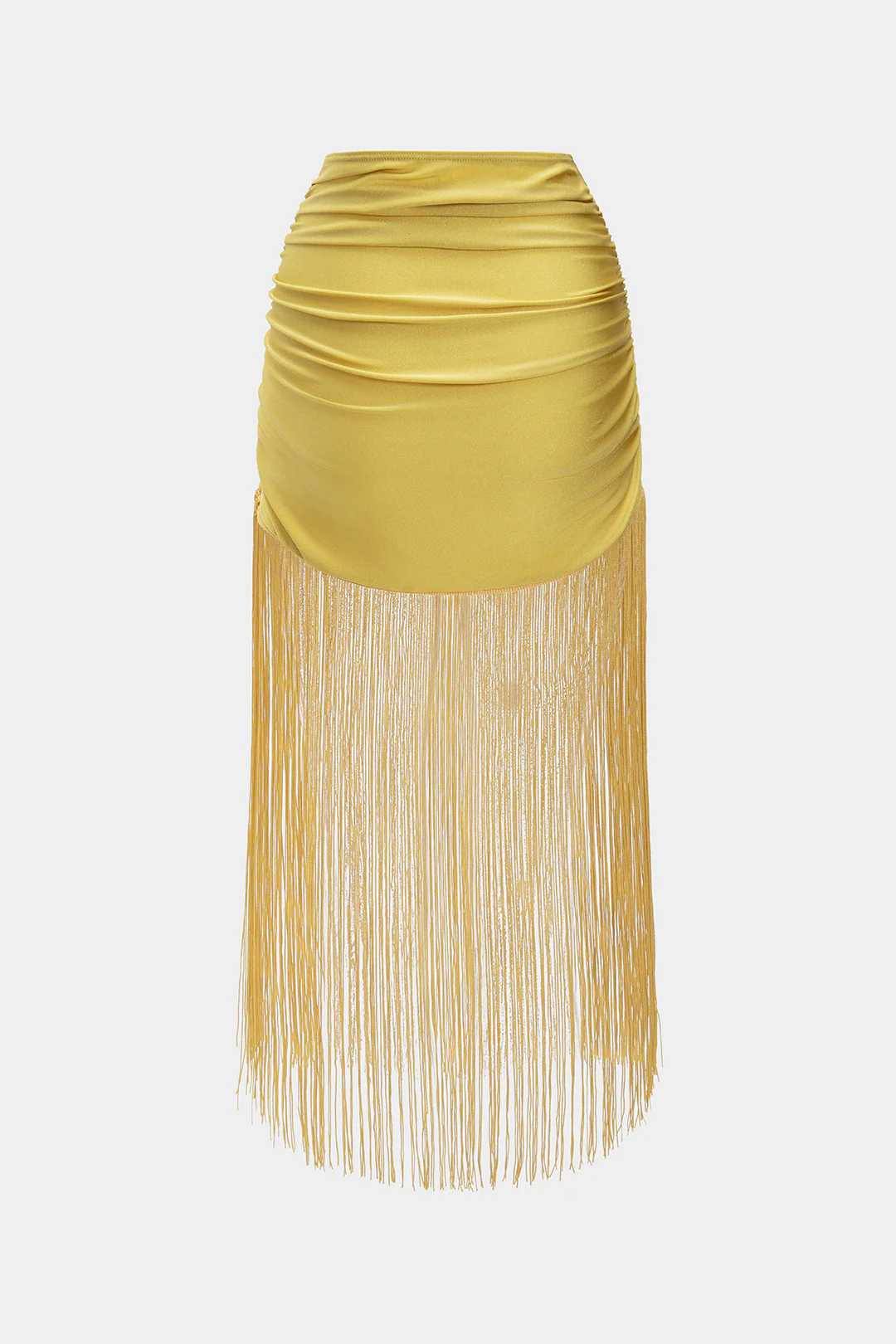 Ruched Fringe High Waist Bikini Bottom - Image 6