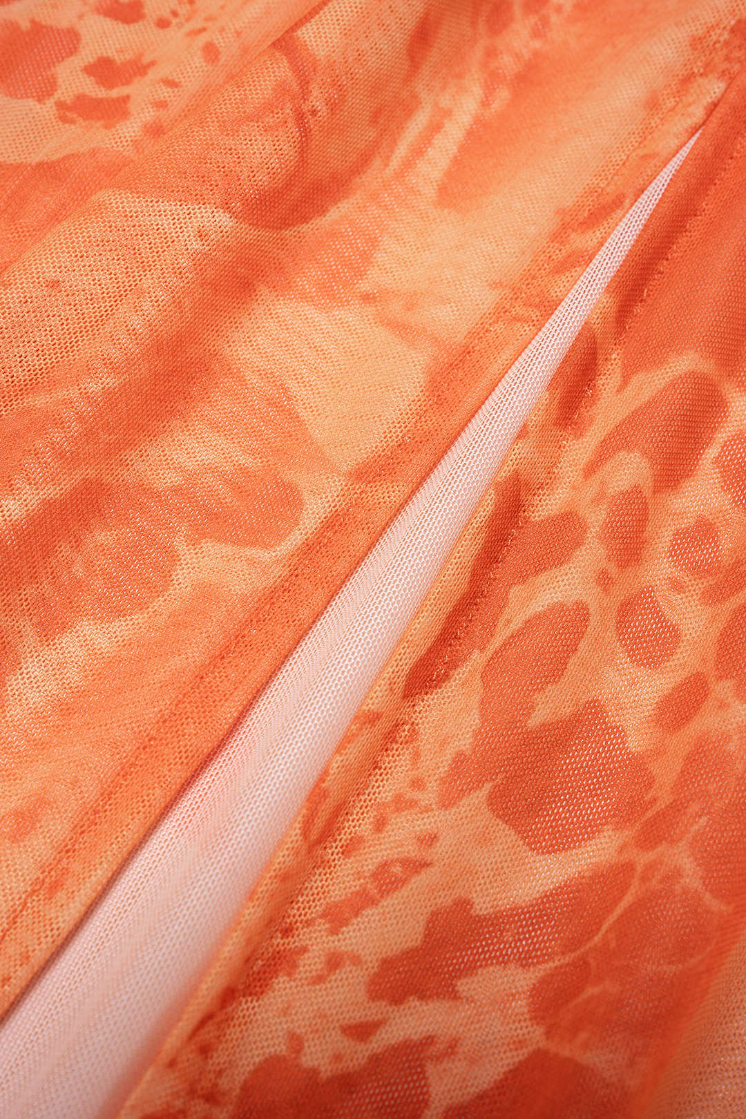 Floral Print Halter Draped Cowl Neck Slit Cover Up - Image 4