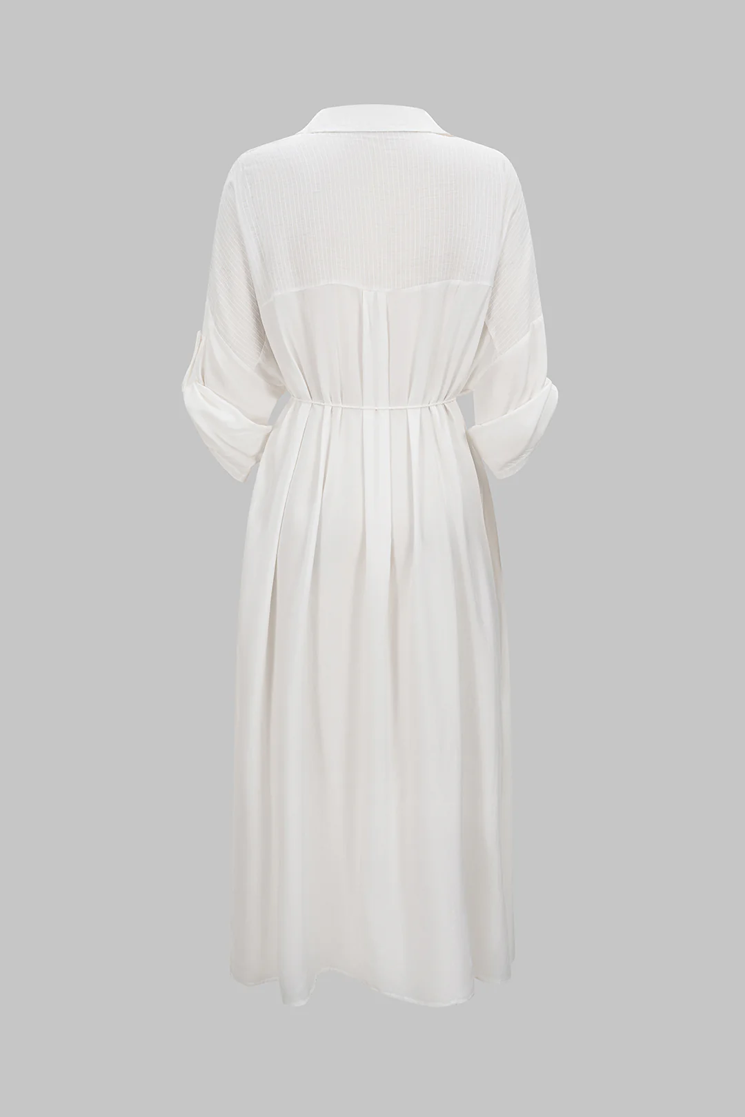 Lapel Button Long Sleeve Cover Up - Image 6