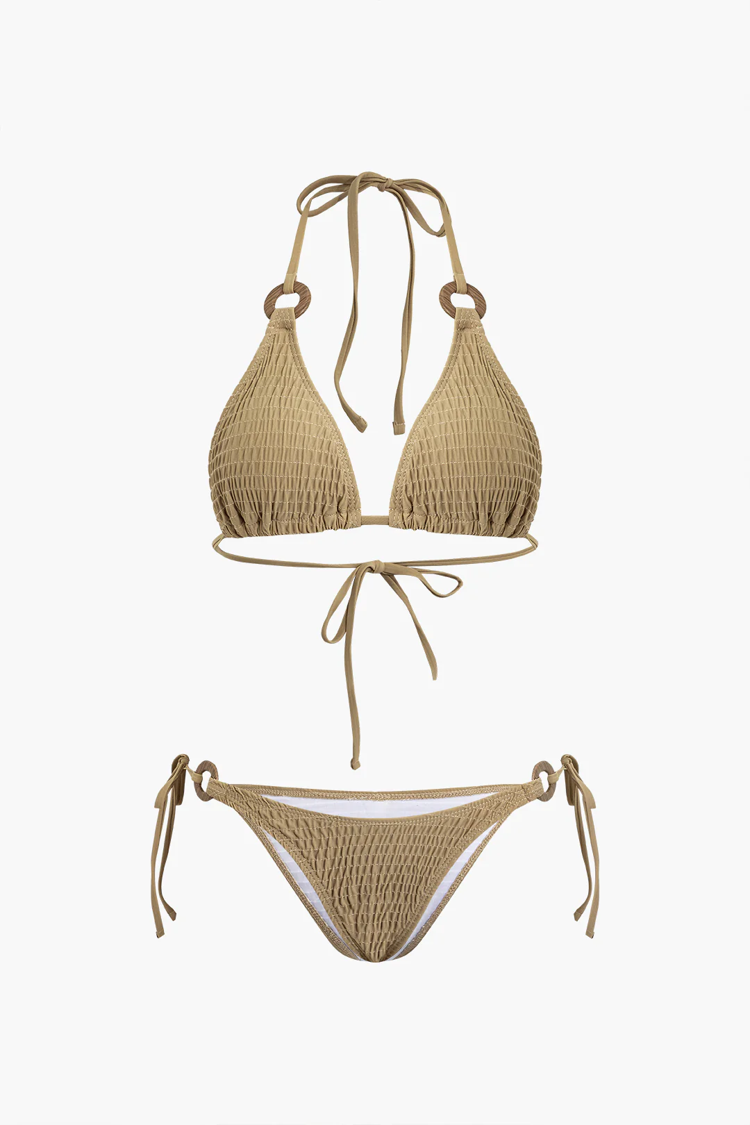 Solid Tie-Up Bikini Set