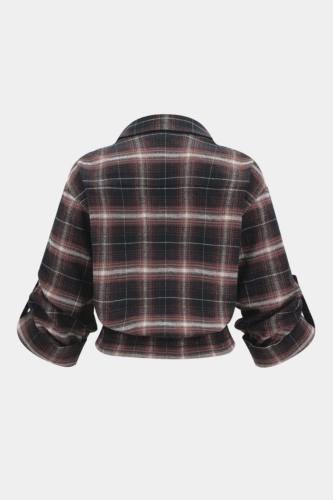 Plaid Print Button Long-Sleeve Shirt - Image 2