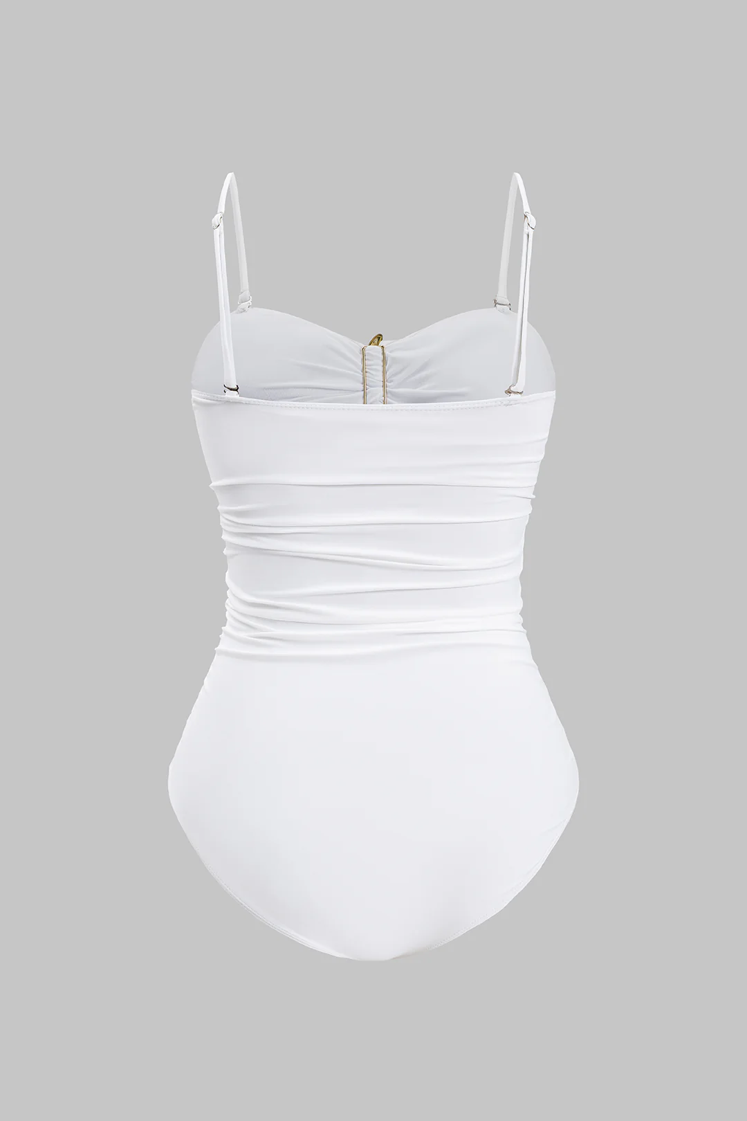 Metallic Decor Ruched Cut Out Bikini Set - Image 3