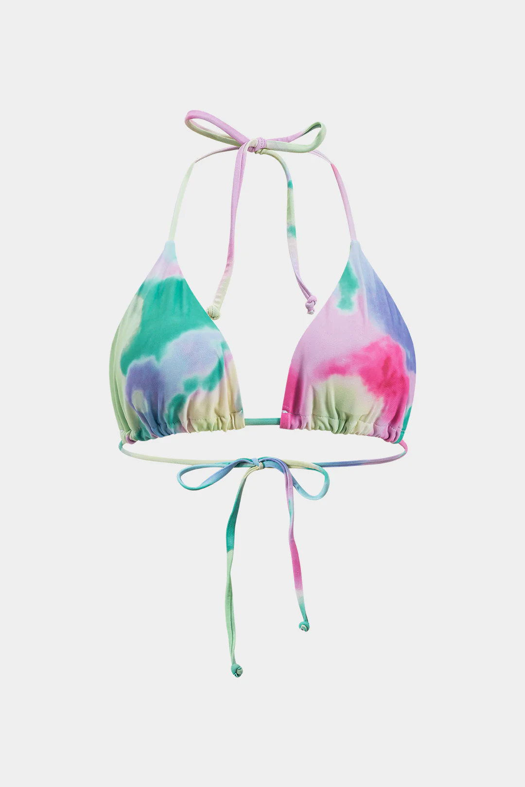 Abstract Print Ruched Tie Up Bikini And Tie Knot Cover Up Set - Image 2