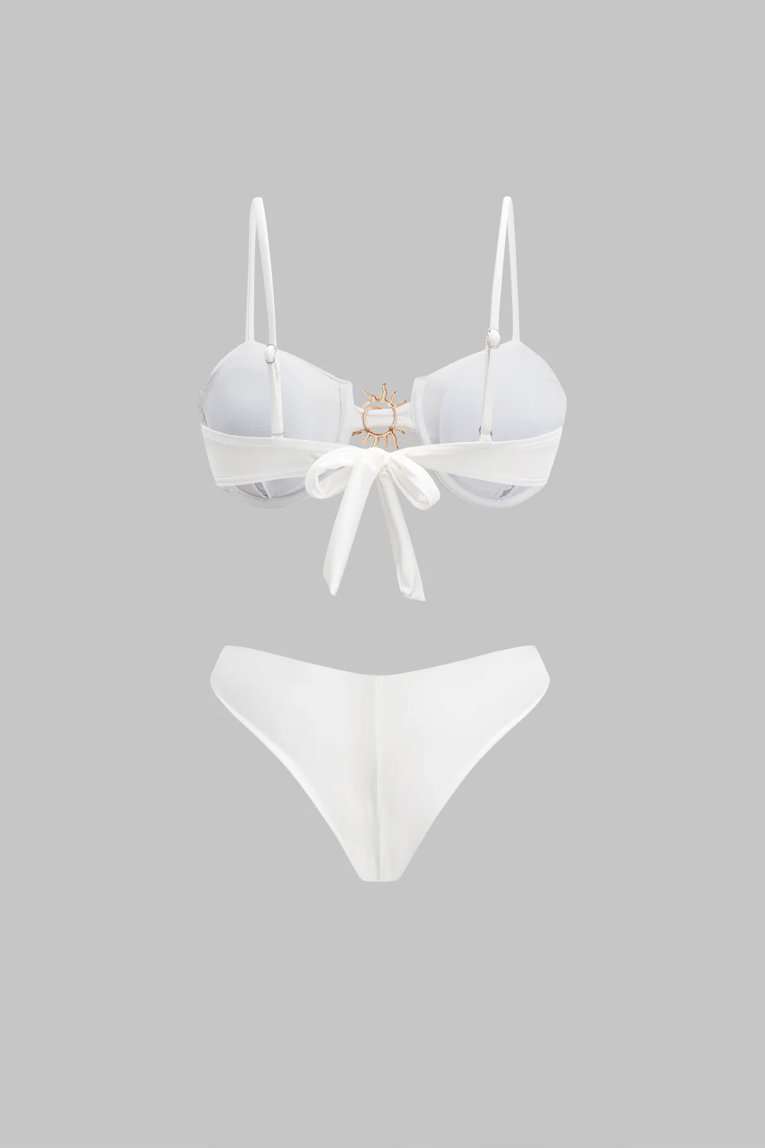 Metallic Tie Back Bikini Set - Image 2