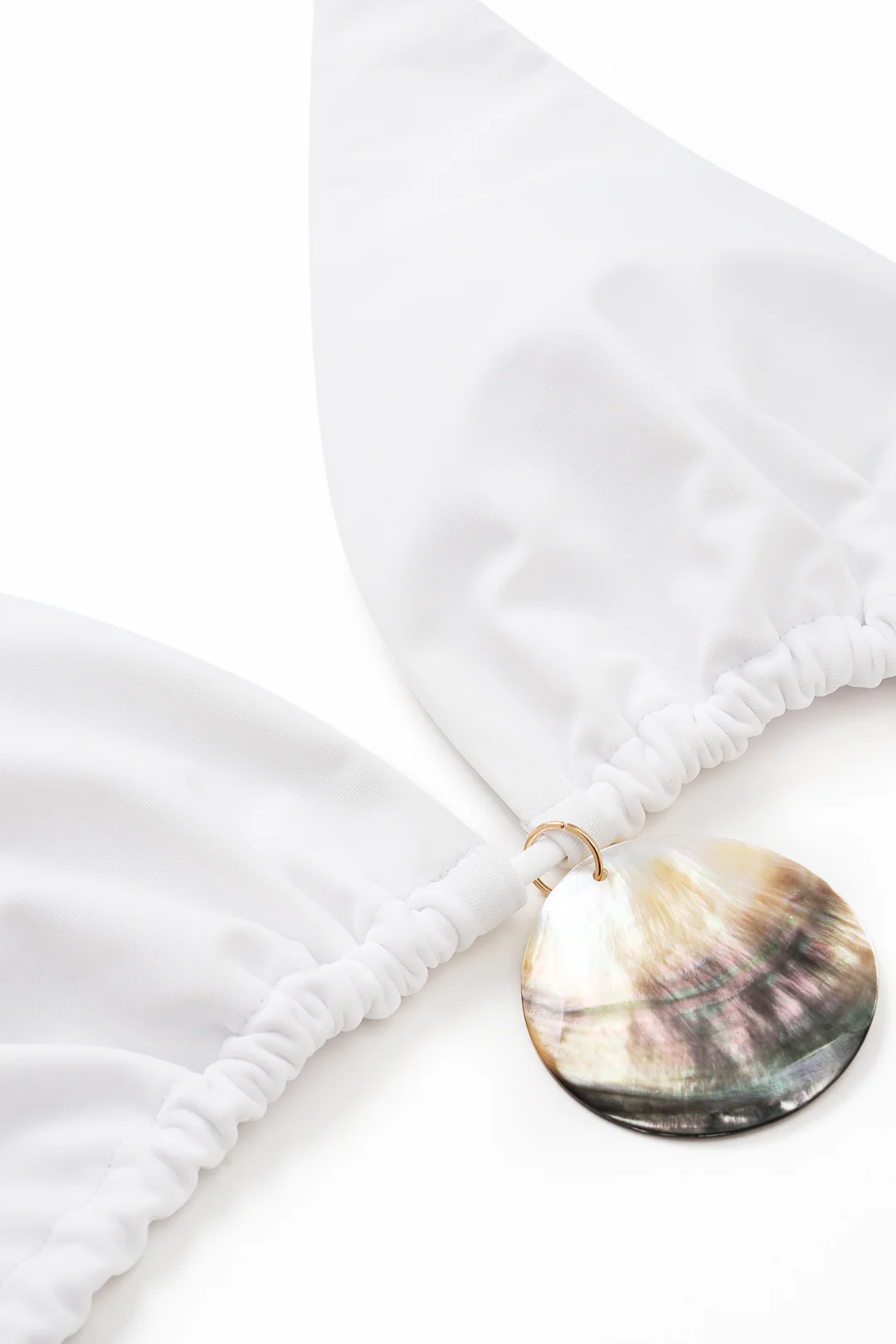 Shell Decor Halter Neck Tie Up Bikini Set - Image 3