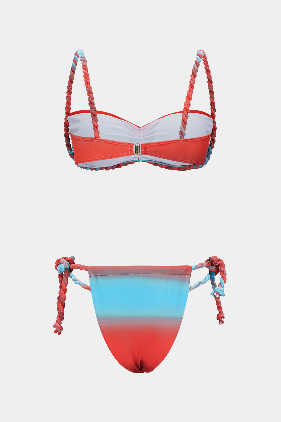 Ombre Print Twist Knot Tie-Up Bikini Set - Image 8