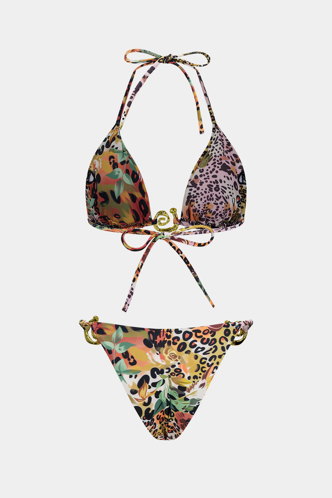 Leopard Print Tie-Up Bikini Set - Image 6