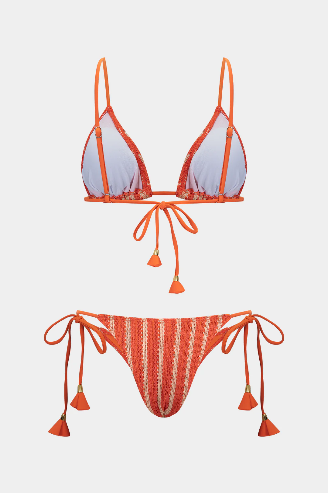 Striped Tie-Up Bikini Set - Image 6
