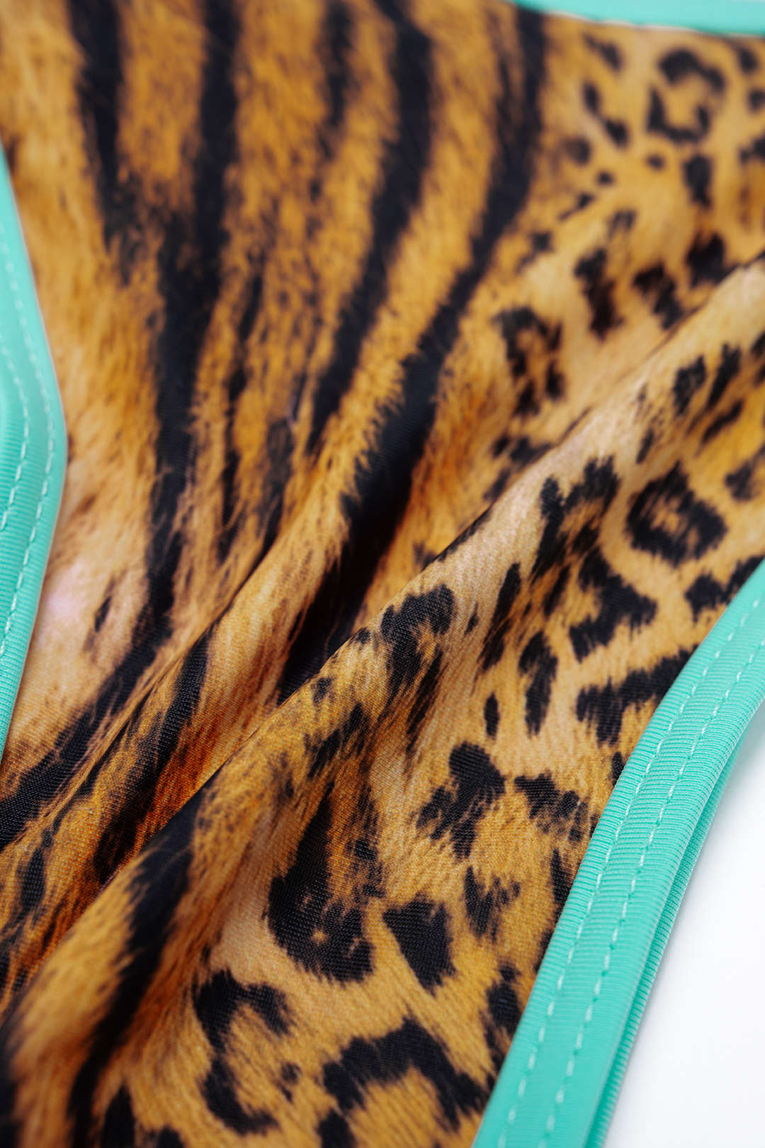 Leopard Print Leopard Tie-Up Split Bikini Set - Image 3