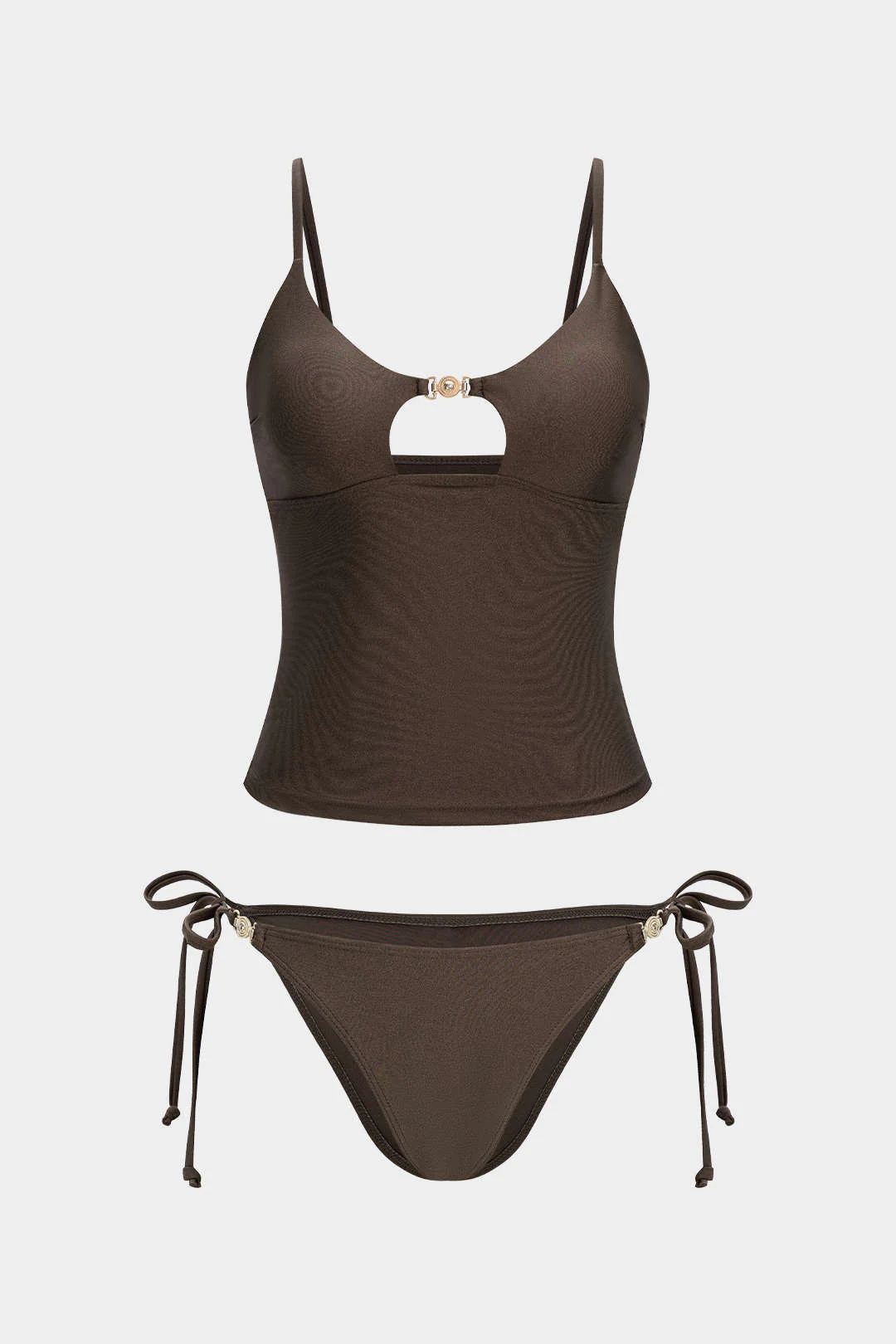 Metallic Decor Cut Out Bikini Set - Image 6