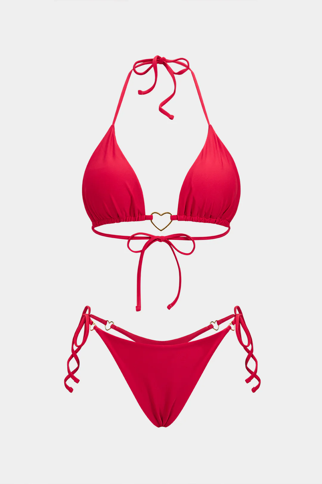 Solid Tie-Up Bikini Set