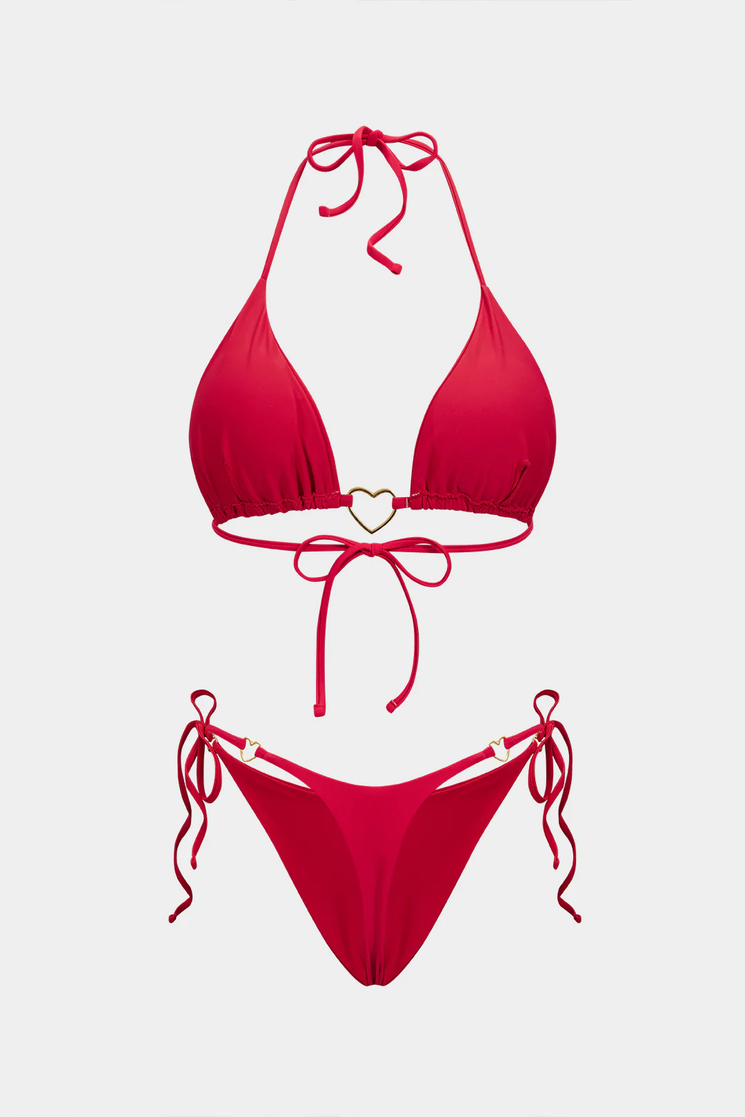 Solid Tie-Up Bikini Set - Image 2