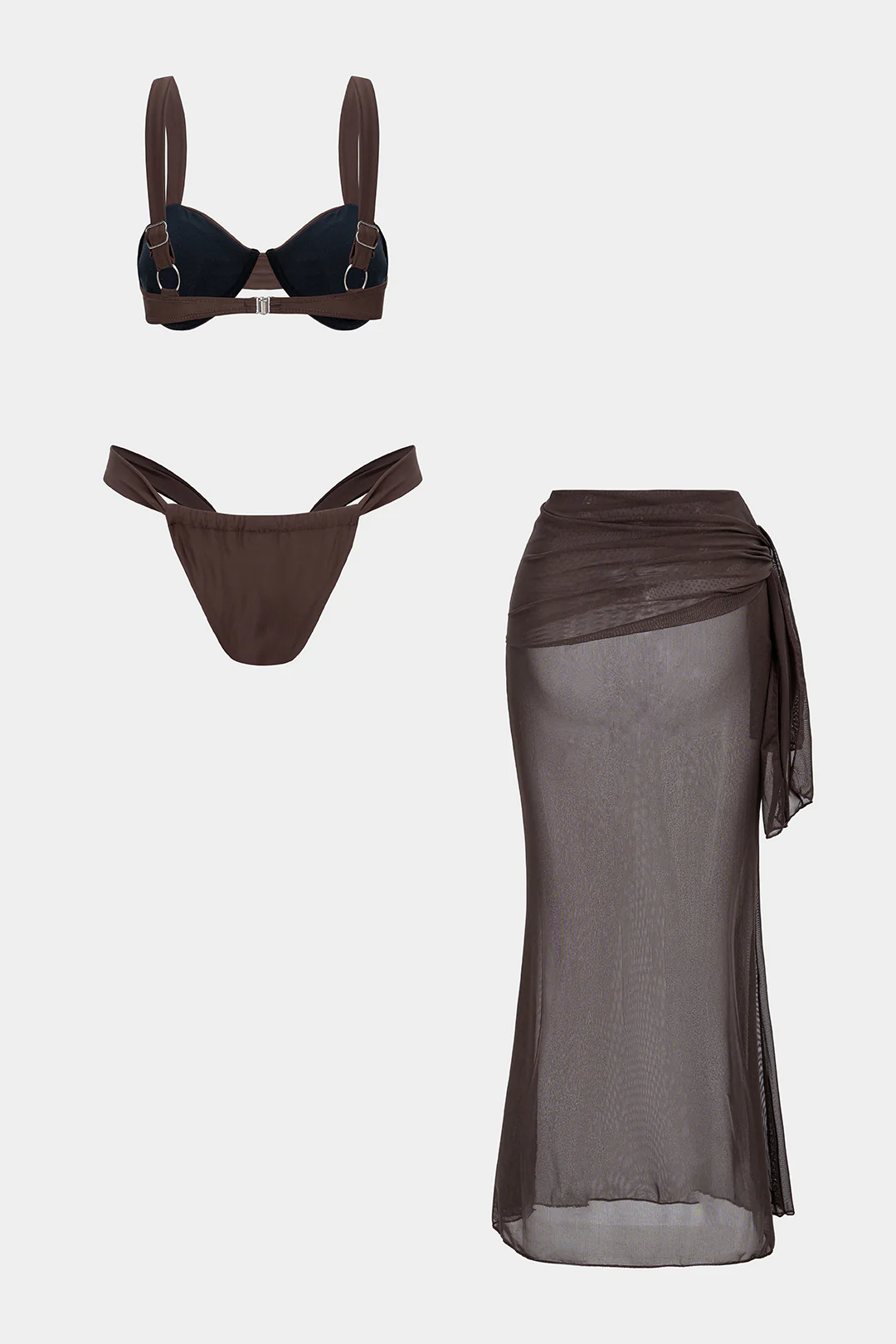 Tie-Up Ruched Bikini Set - Image 2