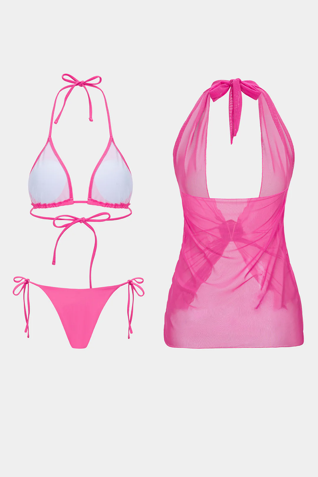 Tie-Up Metallic Bikini Set - Image 2
