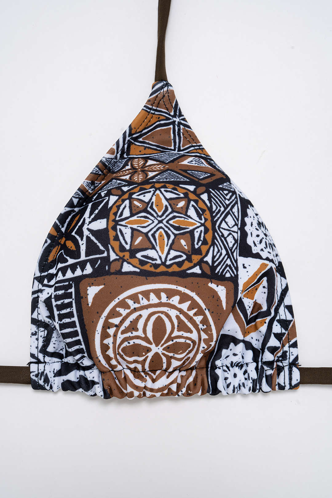 Artistic Print Halter Neck Tie-Up Backless Bikini Set - Image 5