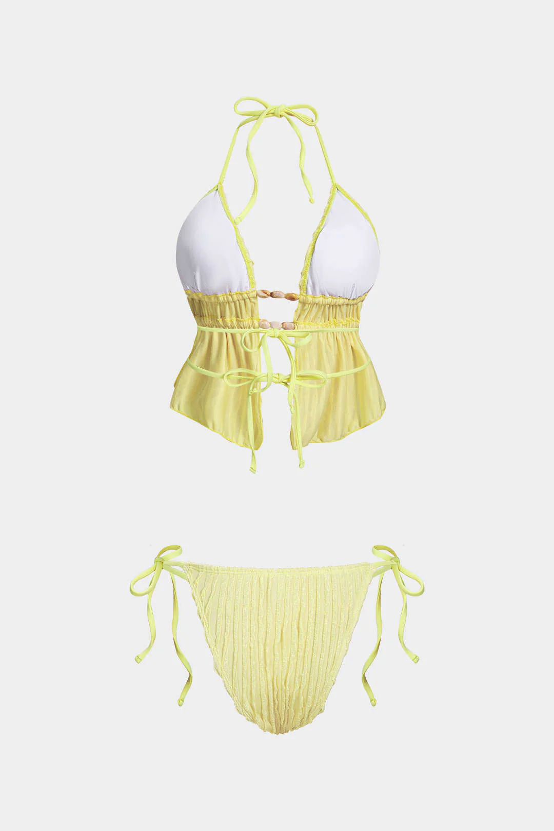 Halter Neck Tie-Up Bikini Set - Image 2