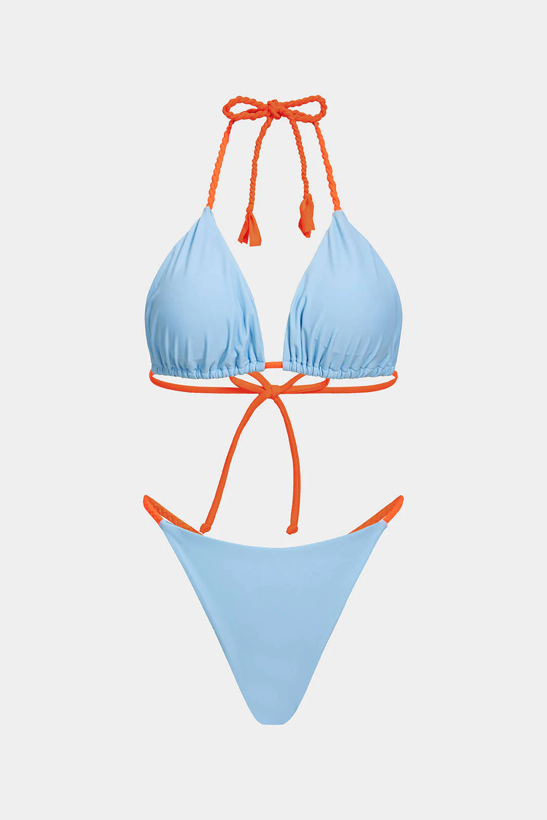 Twist Knot Halter Neck Tie-Up Bikini Set