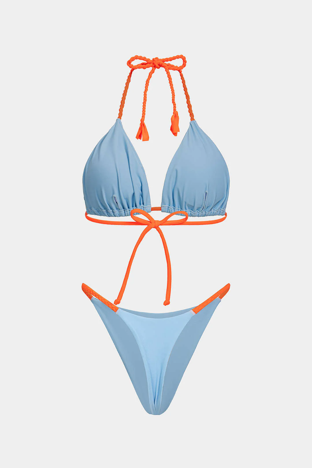 Twist Knot Halter Neck Tie-Up Bikini Set - Image 2