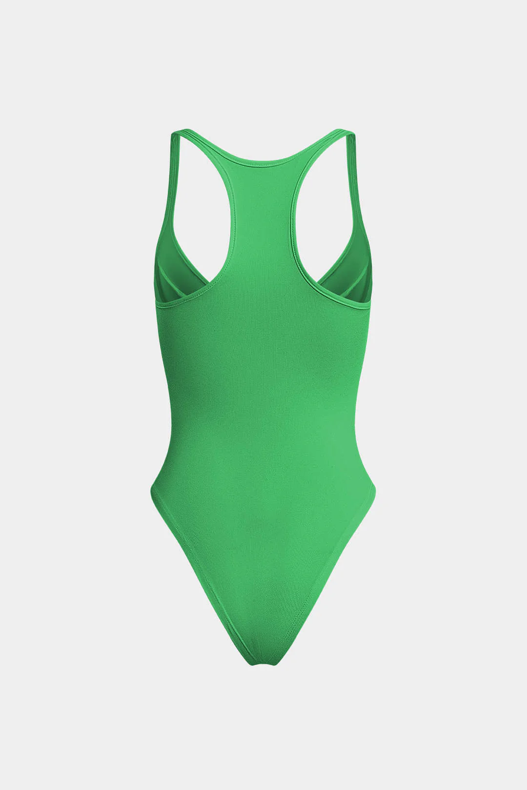 Basic Solid Deep-V Neck Bustier Bodysuit - Image 12