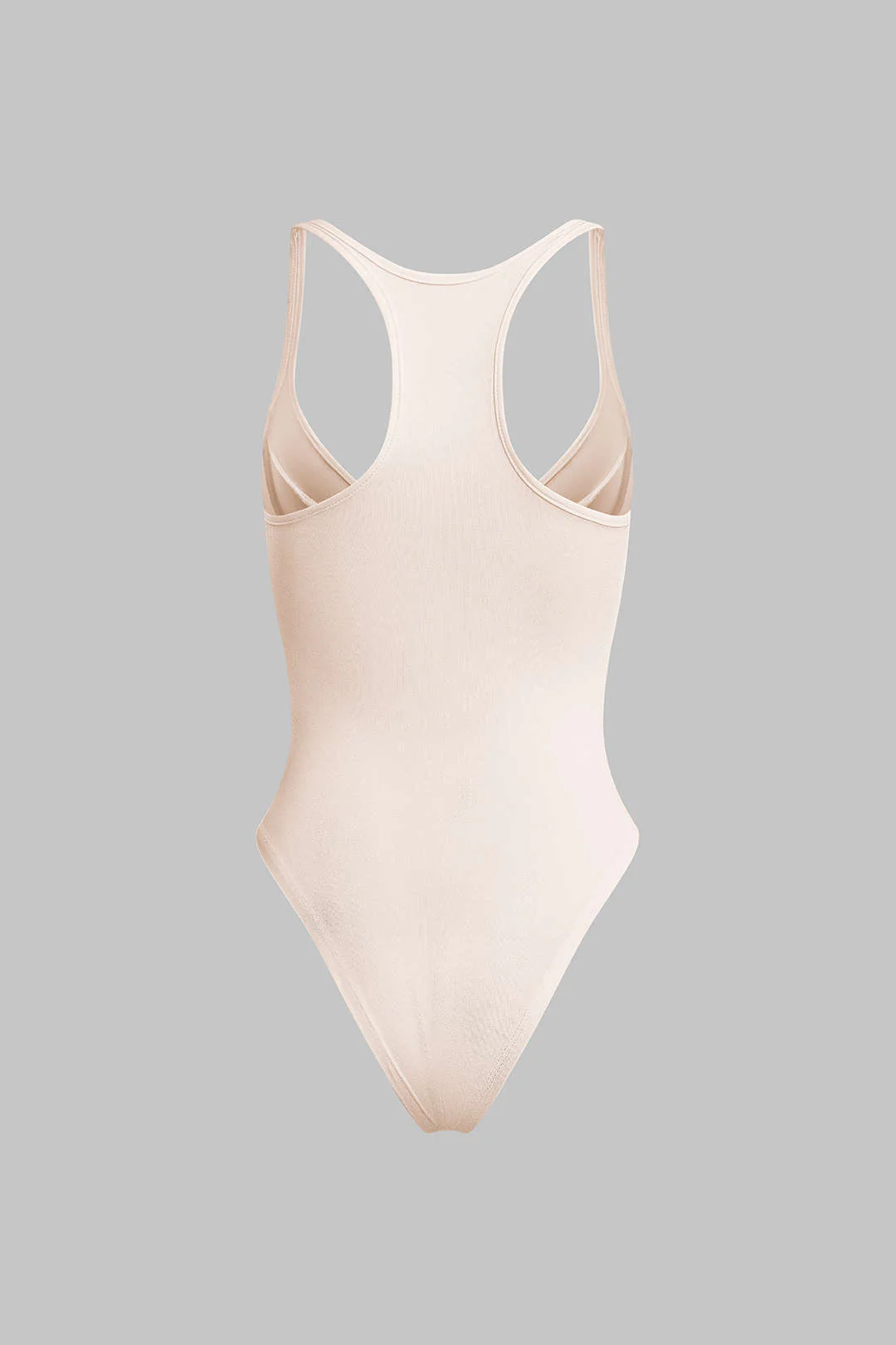 Basic Solid Deep-V Neck Bustier Bodysuit - Image 15