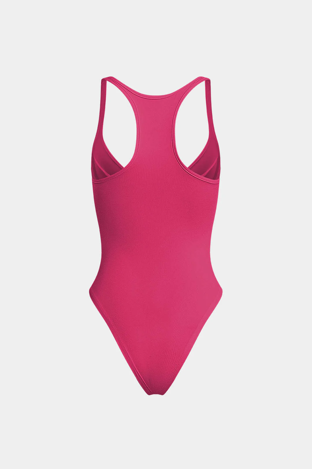 Basic Solid Deep-V Neck Bustier Bodysuit - Image 23
