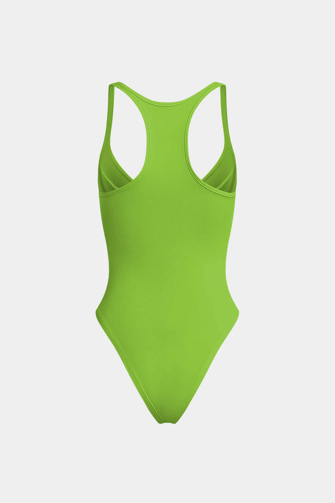 Basic Solid Deep-V Neck Bustier Bodysuit - Image 25
