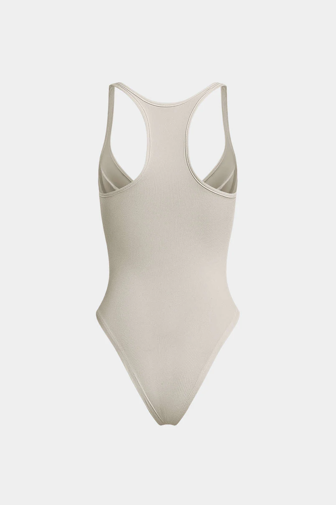Basic Solid Deep-V Neck Bustier Bodysuit - Image 29