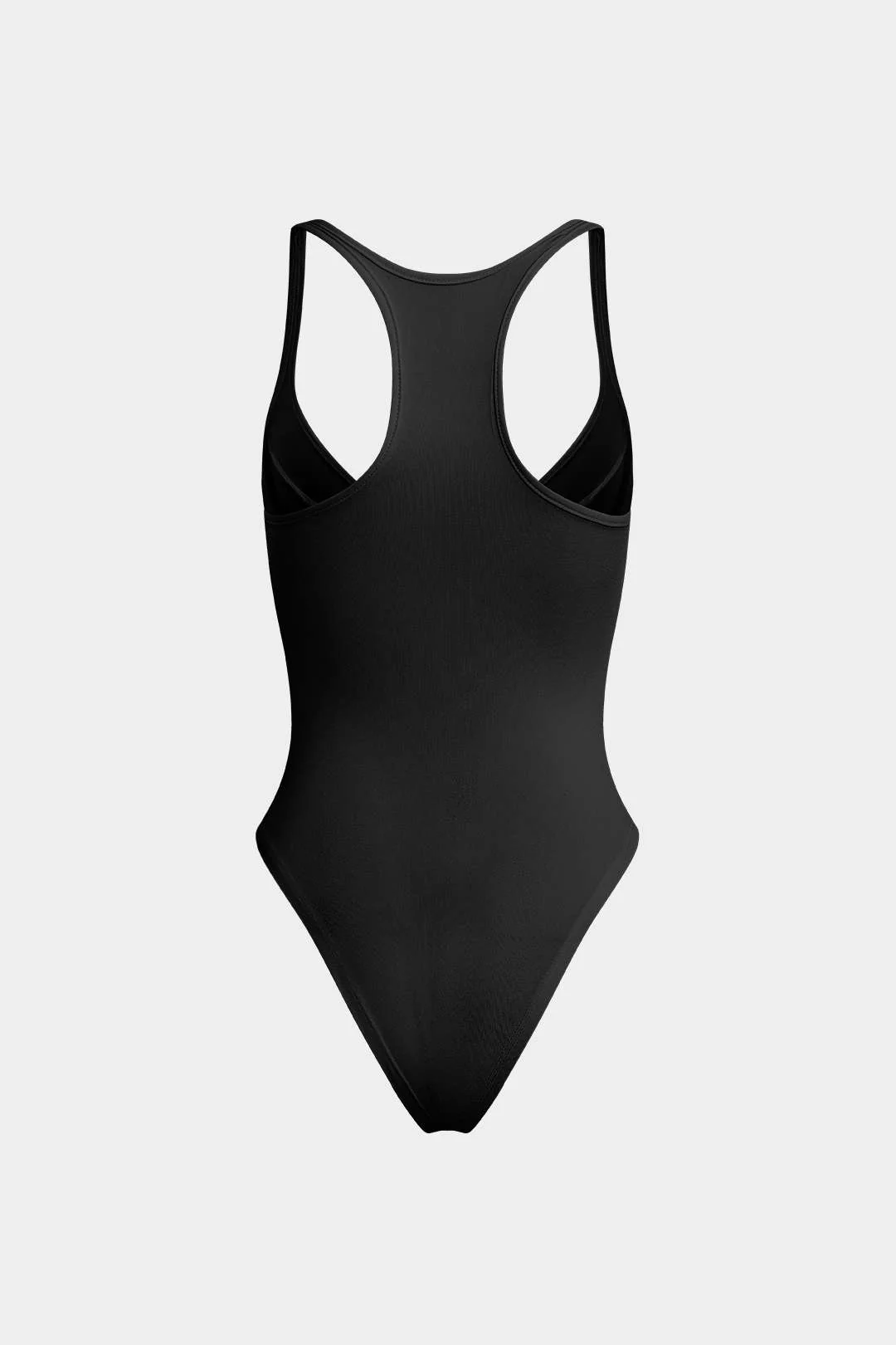 Basic Solid Deep-V Neck Bustier Bodysuit - Image 6
