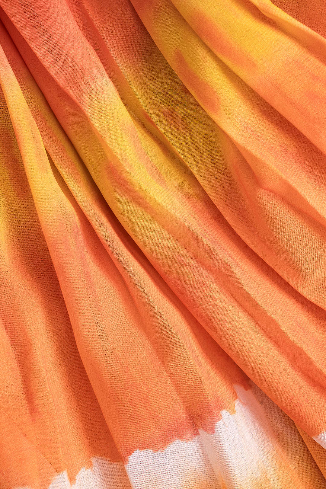 Ombre Print Chiffon Ruched Backless V-Neck One-Piece Swimsuit - Image 4