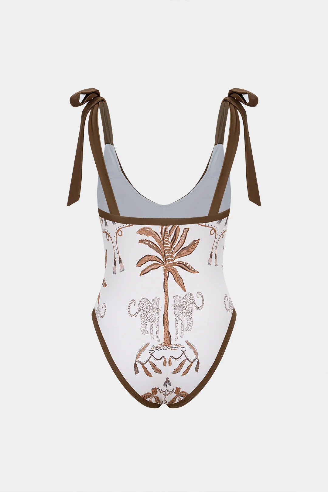 Artistic Print V-Neck Strappy Bikini Top - Image 2