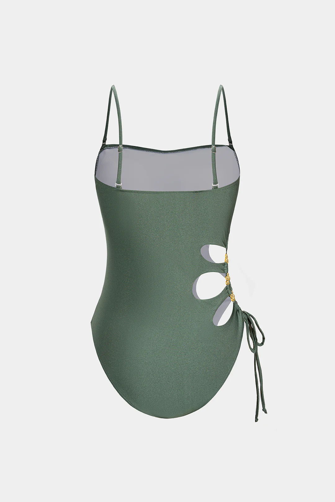 Asymmetrical Tie-Up Cut Out Sleeveless Swimsuit - Image 2